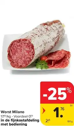 Carrefour Worst Milano aanbieding