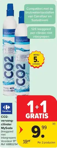 Carrefour CO2- vervangcilinder MySoda aanbieding