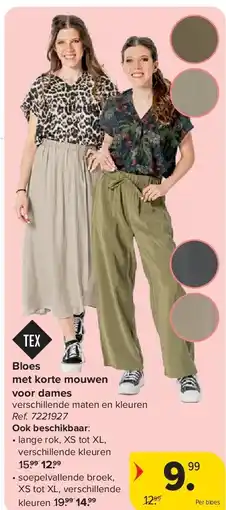 Carrefour Bloes met korte mouwen voor dames aanbieding