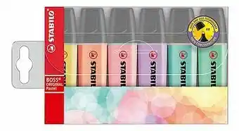 STABILO BOSS Original fluostift Pastel - 6 stuks