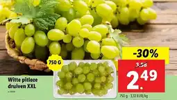 Lidl Witte pitloze druiven XXL aanbieding