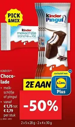 Lidl Kinder Chocolade aanbieding