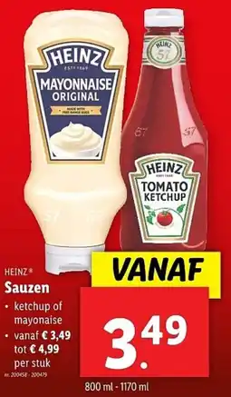 Lidl Heinz Sauzen aanbieding