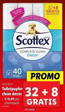 Lidl Scottex Toiletpapier clean decor aanbieding