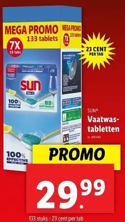Lidl Sun Vaatwastabletten aanbieding