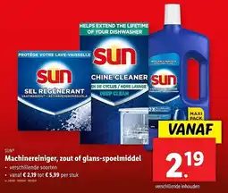 Lidl Sun Machinereiniger, Zout of Glans Spoelmiddel aanbieding