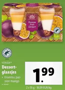 Lidl Vitasia Dessert glaasjes aanbieding