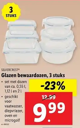 Lidl Silvercrest Glazen Bewaardozen aanbieding