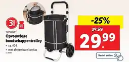 Lidl Topmove Opvouwbare Boodschappentrolley aanbieding