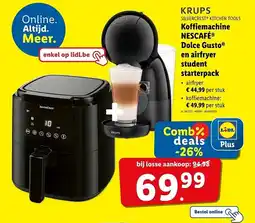 Lidl Silvercrest Kitchen Tools Koffiemachine Nescafe Dolce Gusto en airfryer student starterpack aanbieding