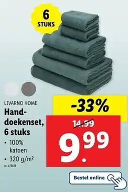 Lidl Livarno Home Handdoekenset aanbieding