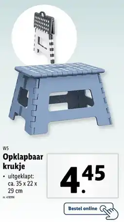 Lidl W5 Opklapbaar Krukje aanbieding