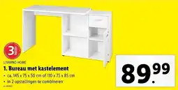 Lidl Livarno Home Bureau met Kastelement aanbieding