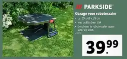 Lidl Garage voor robotmaaier aanbieding