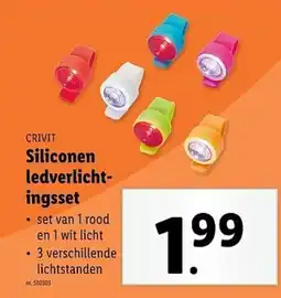 Lidl Crivit siliconen ledverlicht ingsset aanbieding