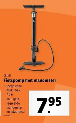 Lidl Crivit fietspomp met manometer aanbieding
