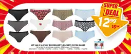 Trafic Set van 3 slips of boxershorts pockets coton dames aanbieding
