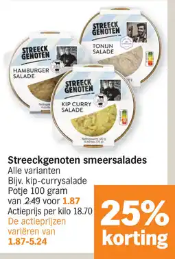 Albert Heijn Streeckgenoten smeersalades aanbieding
