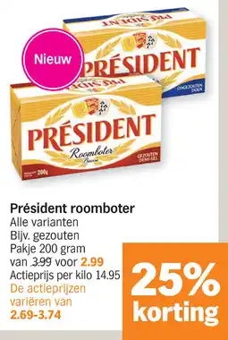 Albert Heijn Président roomboter aanbieding