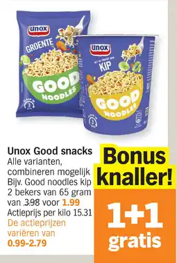 Albert Heijn Unox Good snacks aanbieding