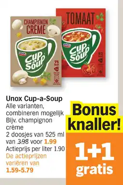 Albert Heijn Unox Cup-a-Soup aanbieding