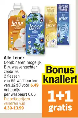 Albert Heijn Alle Lenor aanbieding