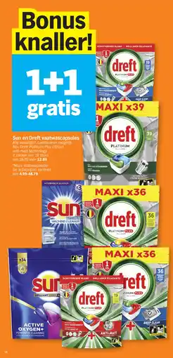 Albert Heijn Sun en Dreft vaatwascapsules aanbieding