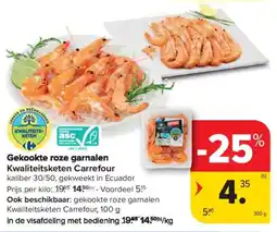 Carrefour Market Gekookte roze garnalen kwaliteitsketen carrefour aanbieding