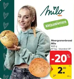 Carrefour Market Meergranenbrood Milo aanbieding