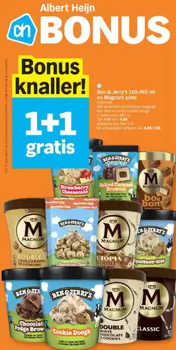 Albert Heijn Ben & Jerry’s 160-465 ml en Magnum pints aanbieding