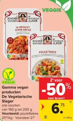 Carrefour Market De Vegetarische Slager Gamma vegan producten aanbieding