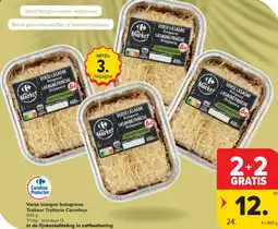 Carrefour Market Verse lasagne bolognese Traiteur Trattoria Carrefour aanbieding