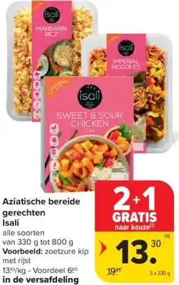 Carrefour Market Isali Aziatische bereide gerechten aanbieding