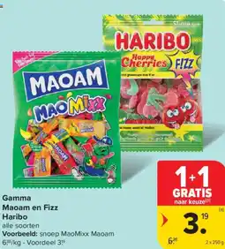 Carrefour Market Haribo Gamma Maoam en Fizz aanbieding
