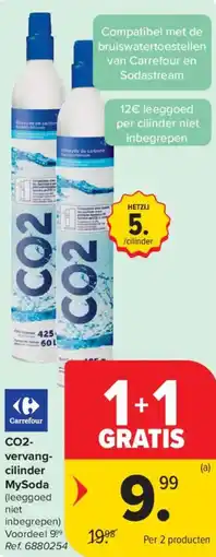 Carrefour Market MySoda CO2 vervangcilinder aanbieding