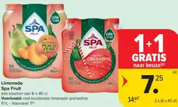 Carrefour Market Spa Fruit Limonade aanbieding