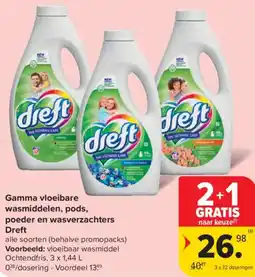 Carrefour Market Dreft Gamma vloeibare wasmiddelen, pods, poeder en wasverzachters aanbieding