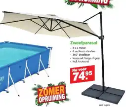 Van Cranenbroek Zweefparasol aanbieding