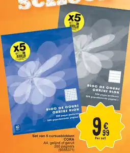 Cora Set van 5 cursusblokken cora aanbieding