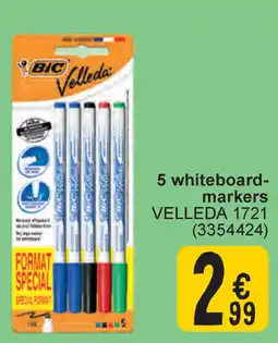 Cora Bic 5 whiteboard markers velleda 1721 aanbieding