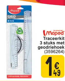 Cora Maped Traceerkit 3 stuks met geodriehoek aanbieding