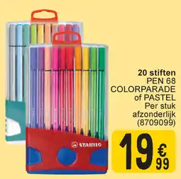 Cora Stabilo 20 stiften pen 68 colorparade of pastel aanbieding