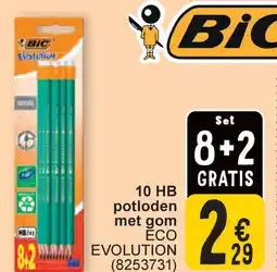 Cora BiC 10 HB potloden met gom eco evolution aanbieding