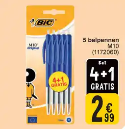 Cora Bic 5 balpennen M10 aanbieding