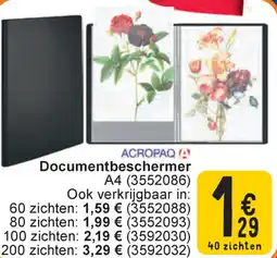 Cora Acropaq A4 documentbeschermer aanbieding