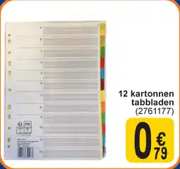 Cora 12 kartonnen tabbladen aanbieding