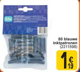 Cora 50 blauwe inktpatronen aanbieding