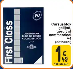Cora Cursusblok gelijnd, geruit of commercieel A4 aanbieding