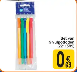 Cora Set van 5 vulpotloden aanbieding