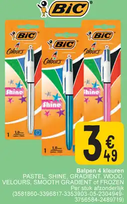 Cora BiC Balpen 4 kleuren aanbieding